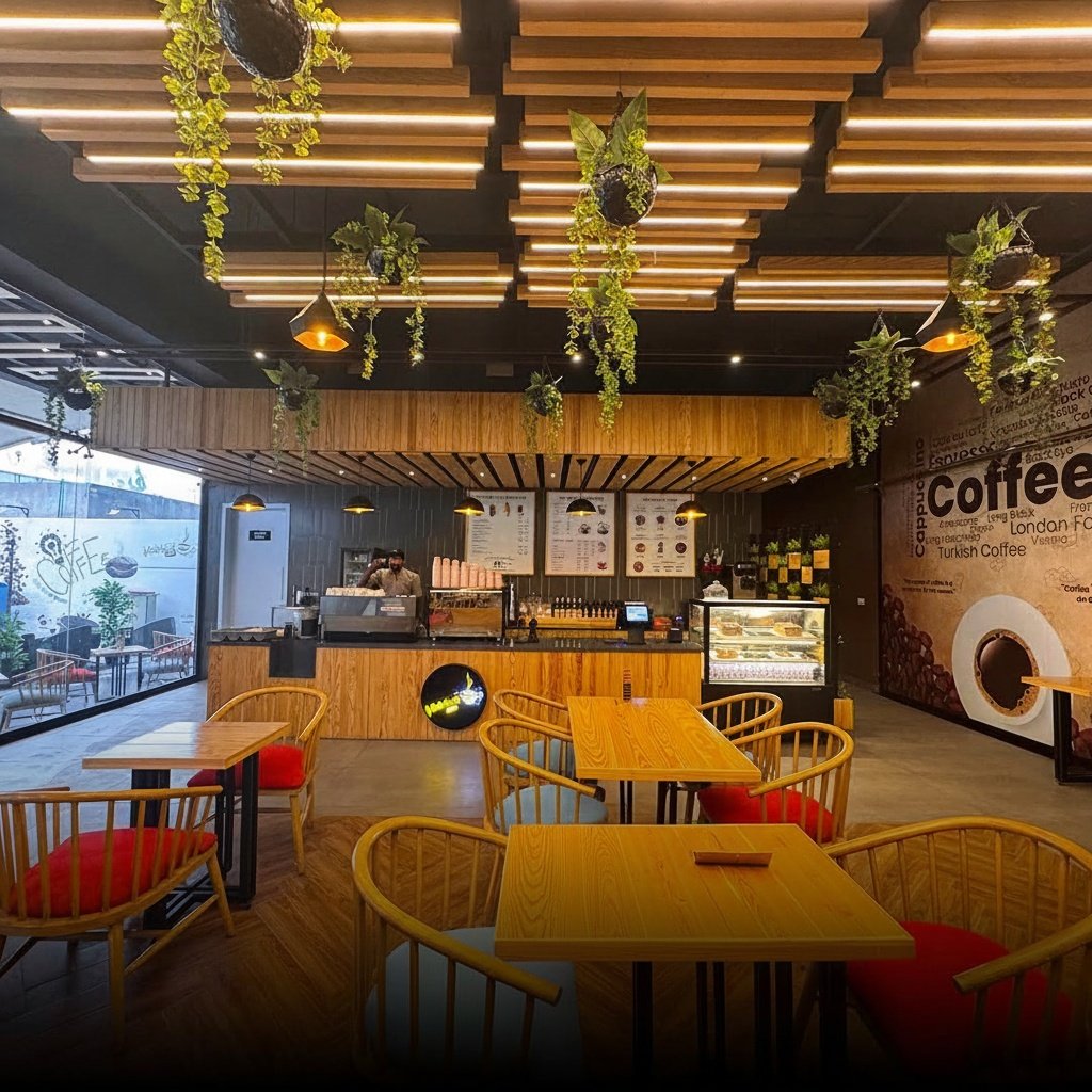 Victoria's Coffee — main hall with bar counter